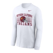 USC Trojans Men's Nike White Southern California Trojans Seasonal Helmet Long Sleeve T-Shirt